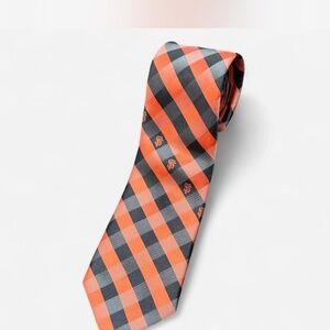 SF Giants MLB Orange and Black Plaid Tie